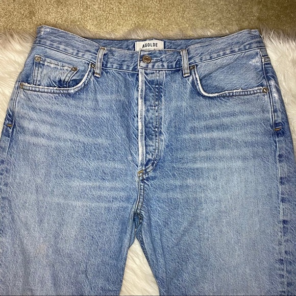 Agolde Riley High Rise Crop in “Blur” - Picture 14 of 16